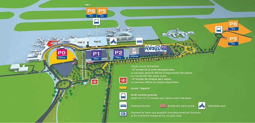 Toulouse airport terminal mapu