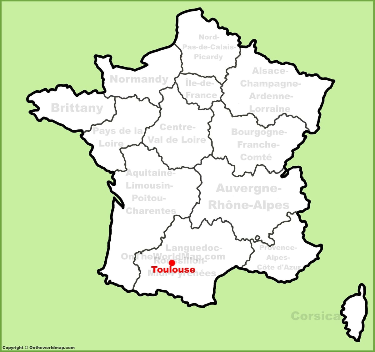 Toulouse na mape
