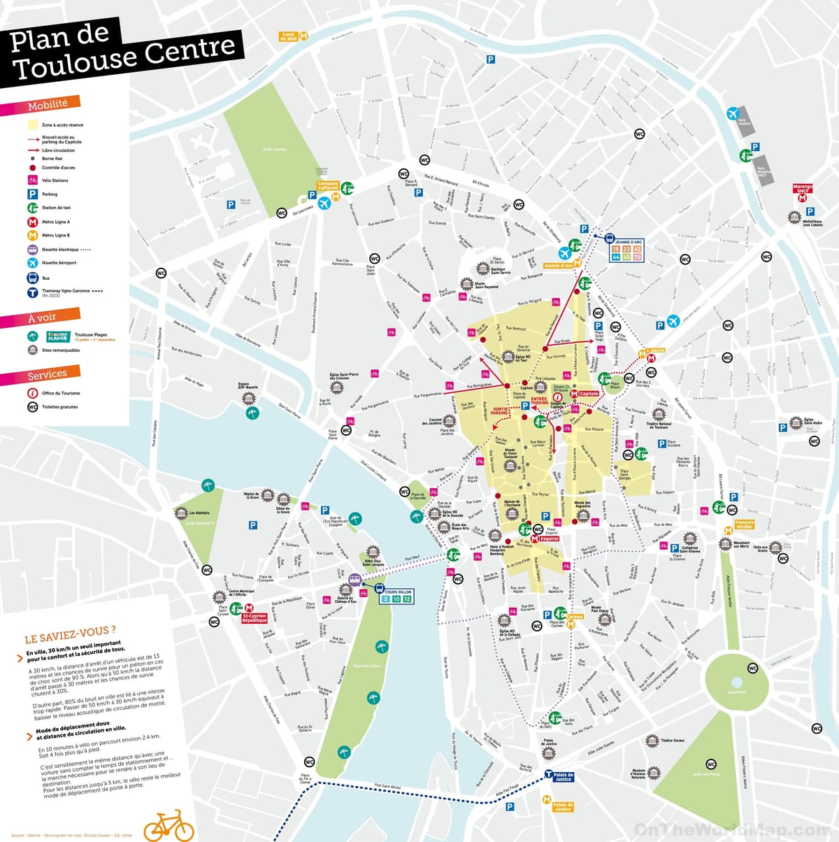 mapu Toulouse miesto